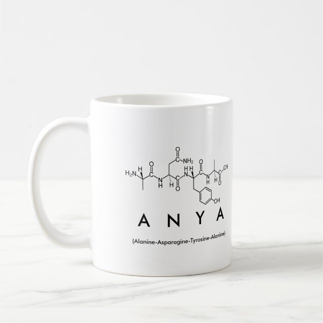 Mug de nom de peptide anya (Gauche)