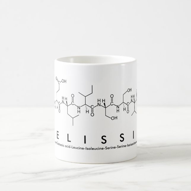 Mug de nom de peptide de Melissia (Centre)