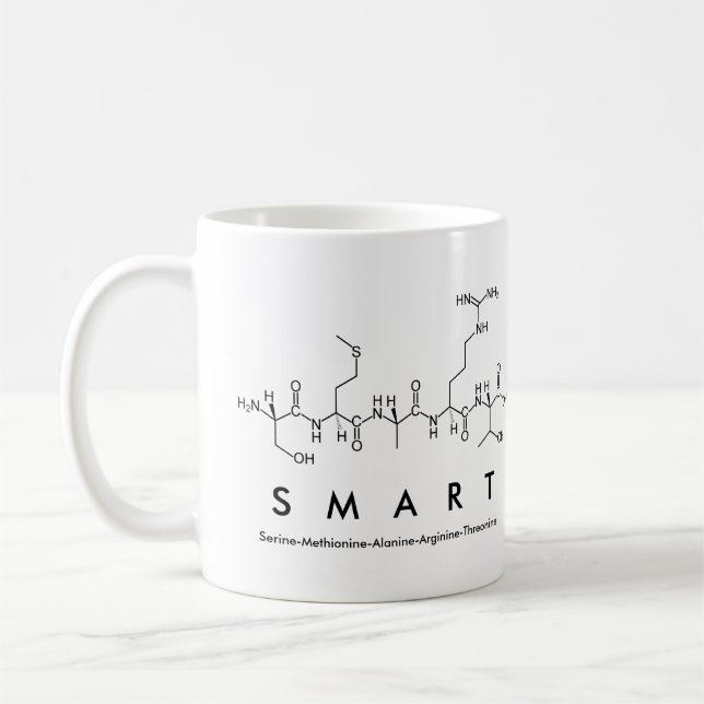 Mug de nom de peptide intelligent (Gauche)