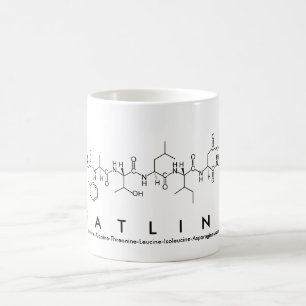 Mug de nom de peptide plat