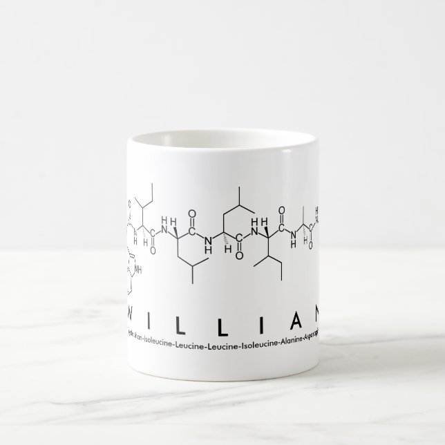 Mug de nom de peptide Willian (Centre)