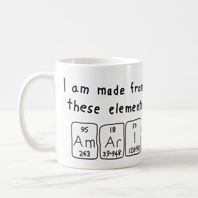 Mug de nom de table périodique Amari (Gauche)