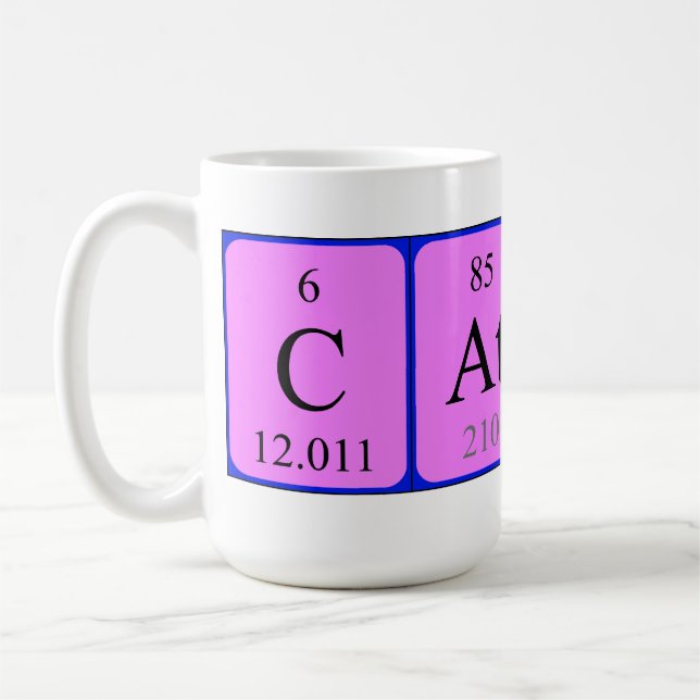 Mug de nom de table périodique Cathy (Gauche)