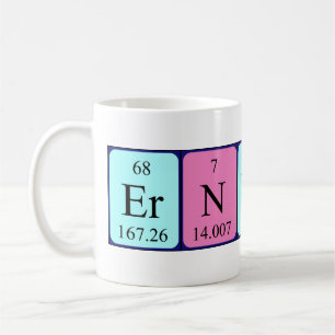 Mug de nom de table périodique Ernestina
