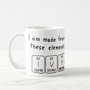 Mug de nom de table périodique Ivy