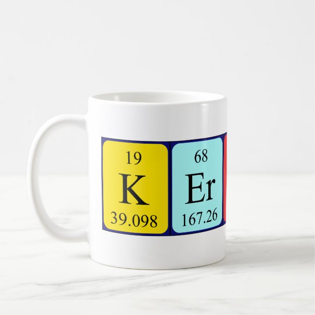 Mug de nom de table périodique Kerttu (Gauche)
