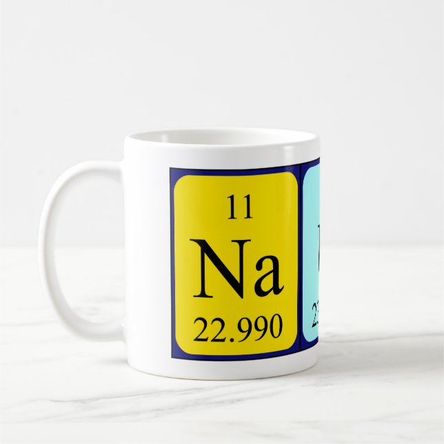 Mug de nom de table périodique Naut (Gauche)