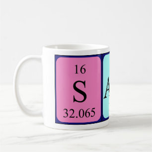 Mug de nom de table périodique Samu