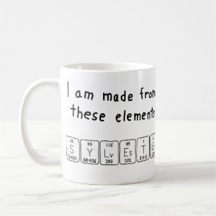 Mug de nom de table périodique Sylvester