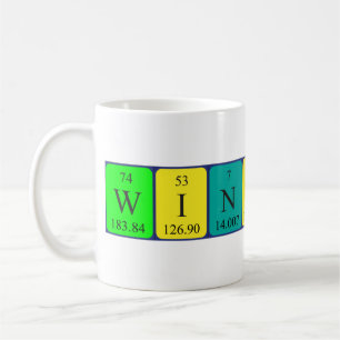 Mug de nom de table périodique Winifred