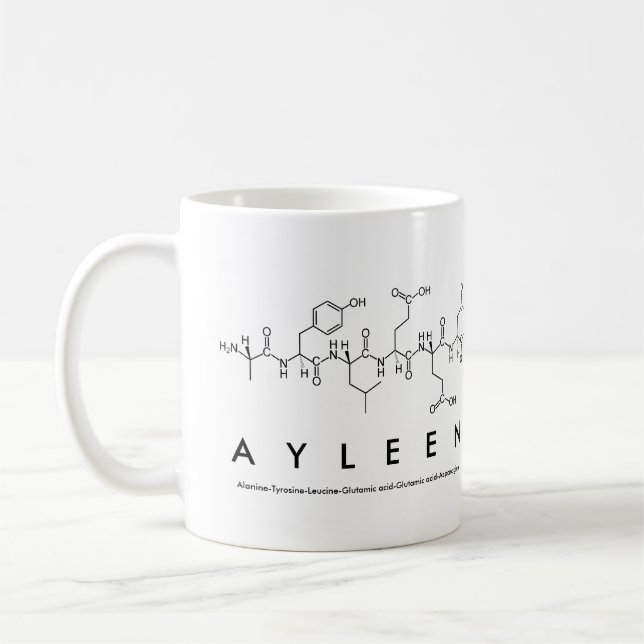 Mug de nom du peptide Ayleen (Gauche)