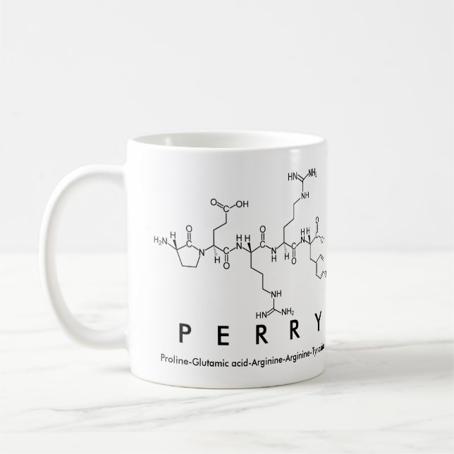 Mug de nom du peptide Perry (Gauche)