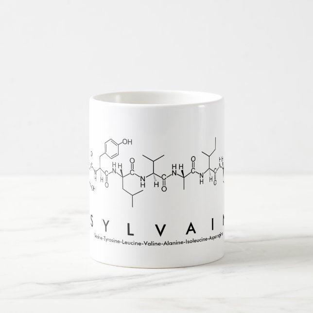 Mug de nom du peptide Sylvain (Centre)