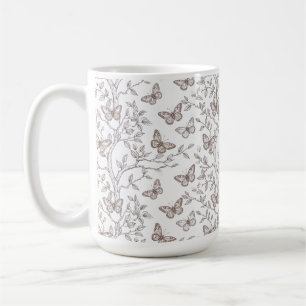 Mug de papillons botaniques