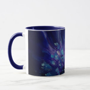 Mug de peinture de feuillage d'art violet