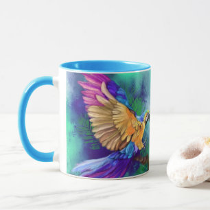 Mug de perroquet coloré