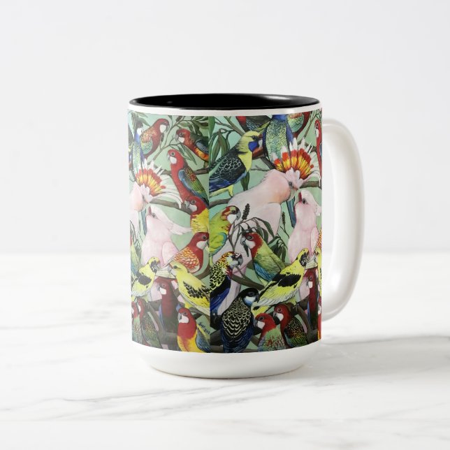 Mug de perroquets australiens (Devant droit)
