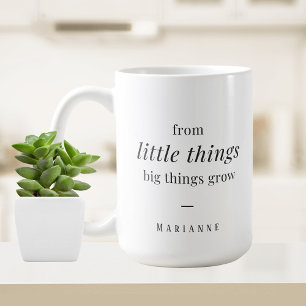 Mug De petites choses - nom personnalisé, typographie