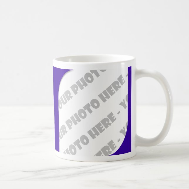 Mug de photos sur les courbes d'Indigo - Créez vot (Droite)