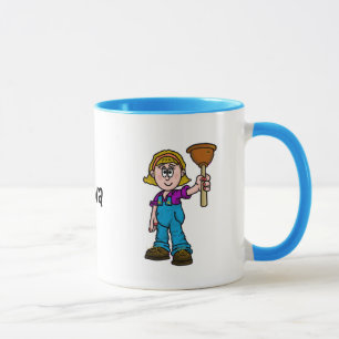 Mug de plombier femelle ou femelle (Customisez-la)