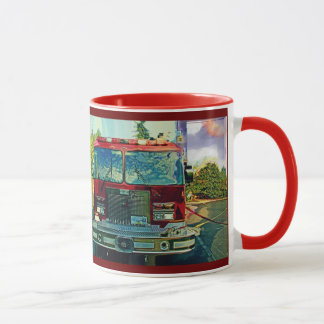Mug de pompier rouge pour pompier