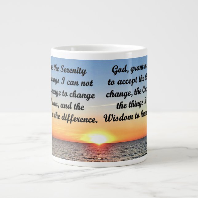 MUG DE PRIÈRE DE LA SÉRÉNITÉ DU LEVER DE LEVER (Devant)