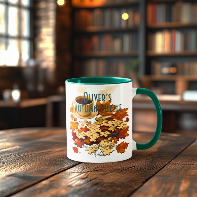 Mug de puzzle d'automne - Pièce par pièce, Vibes c (Créateur téléchargé)