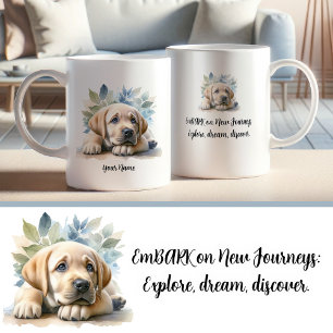 Mug de récupération Labrador personnalisé avec dev