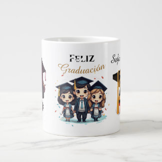 Mug de remise de diplôme en or noir personnalisé