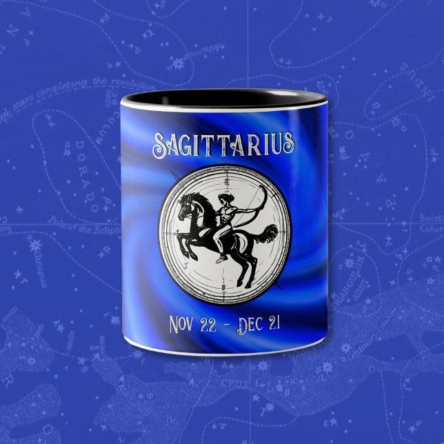 Mug de Sagittaire Bleu (Créateur téléchargé)