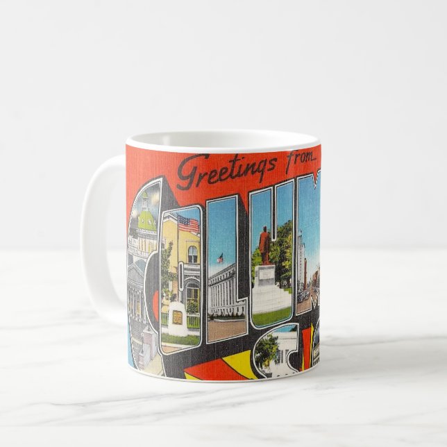 Mug de salutation de Columbia SC (Devant gauche)