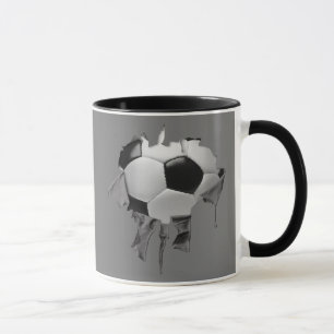 Mug de sanglier de soccer déchirée