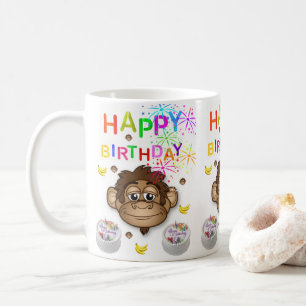 Mug de singe joyeuse Mug d'anniversaire