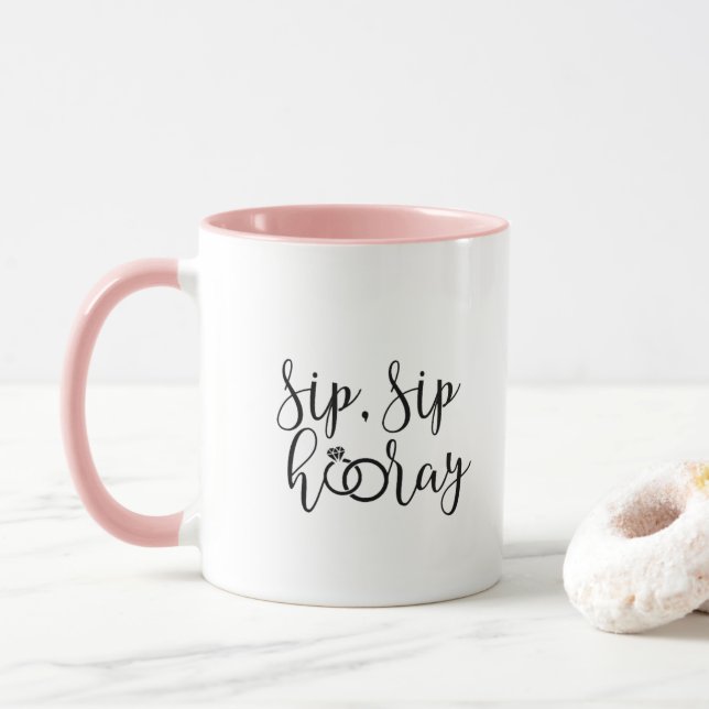 Mug De Sip de Sip partie de Bachelorette hourra (Avec donut)