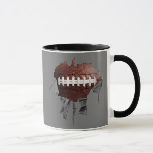 Mug de sonnerie de football déchirée