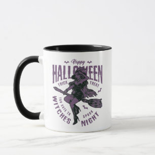 Mug de sorcière volante d'Halloween - "Trop mignon