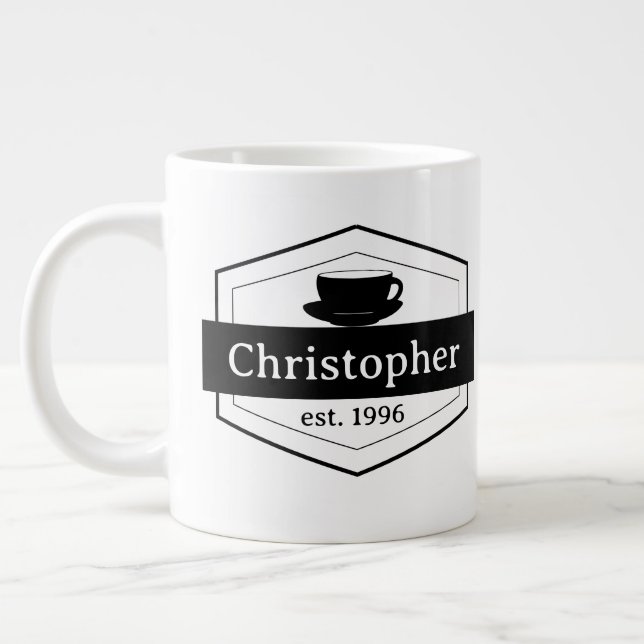 Mug de spécialités Étiquettes noires (Gauche)