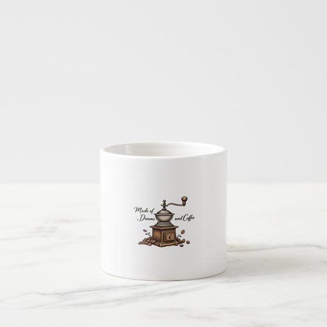 Mug de spécialités "Fabriqué de rêves et de café"  (Devant)