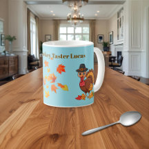 Mug de Thanksgiving de Lucas, le Goûteur de dinde