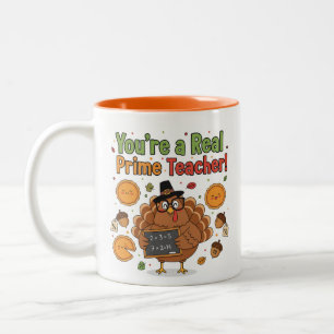 Mug de Thanksgiving pour professeur de maths drôle