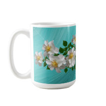 Mug de thé blanc turquoise