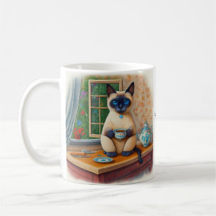 Mug de thé pour chat siamois