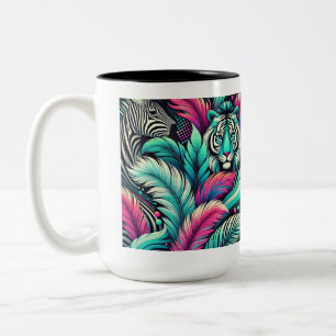 Mug de tigre tropical - Art de la jungle