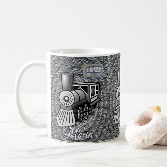Mug de train vintage (Avec donut)