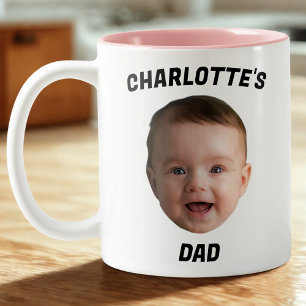 Mug de visage de bébé personnalisé, Mug de nouveau