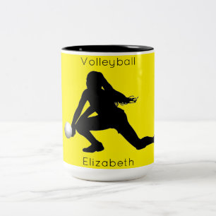 Mug de volley-ball avec son nom
