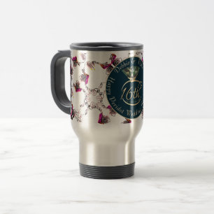 Mug De Voyage 16e anniversaire de Mariage Roses de péridot sur N