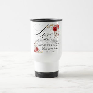 Mug De Voyage 1 Corinthiens 13:4-8 L'amour est Patient Bible Flo