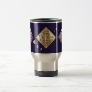 Mug De Voyage 2 Photos 18ème anniversaire de Mariage Porcelaine