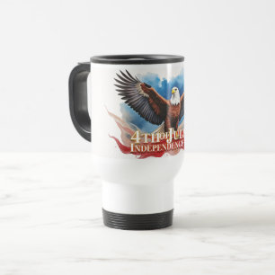 Mug De Voyage 4 juillet Aigle – Conception d'art patriotique